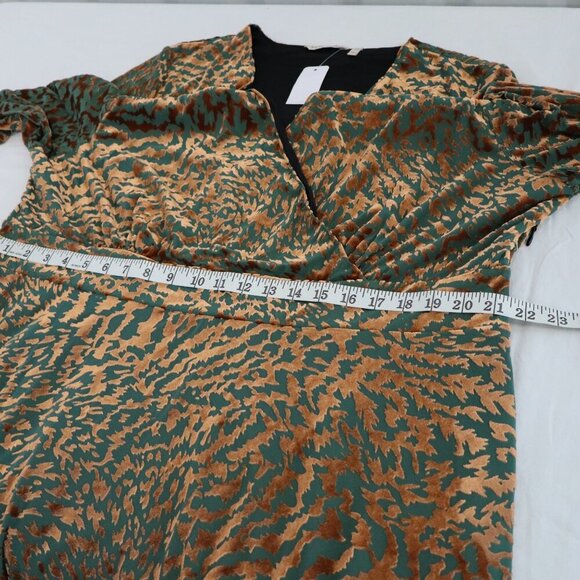 Soft Surroundings Womens Shae Midi Dress Velvet Burnout Animal Print Size 3X NWT - Picture 10 of 11